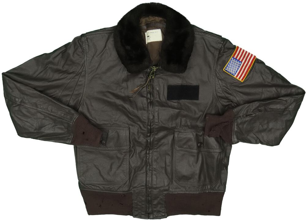 80s Vintage G-1 Air Force USN Bomber Leather Jacket